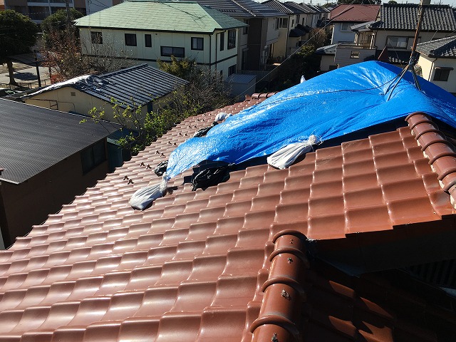 千葉県市原市の台風通過後の屋根雨漏り調査